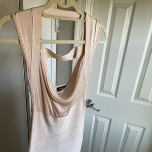 bebe Shimmering Pink Midi Dress